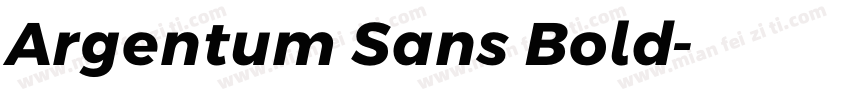 Argentum Sans Bold字体转换